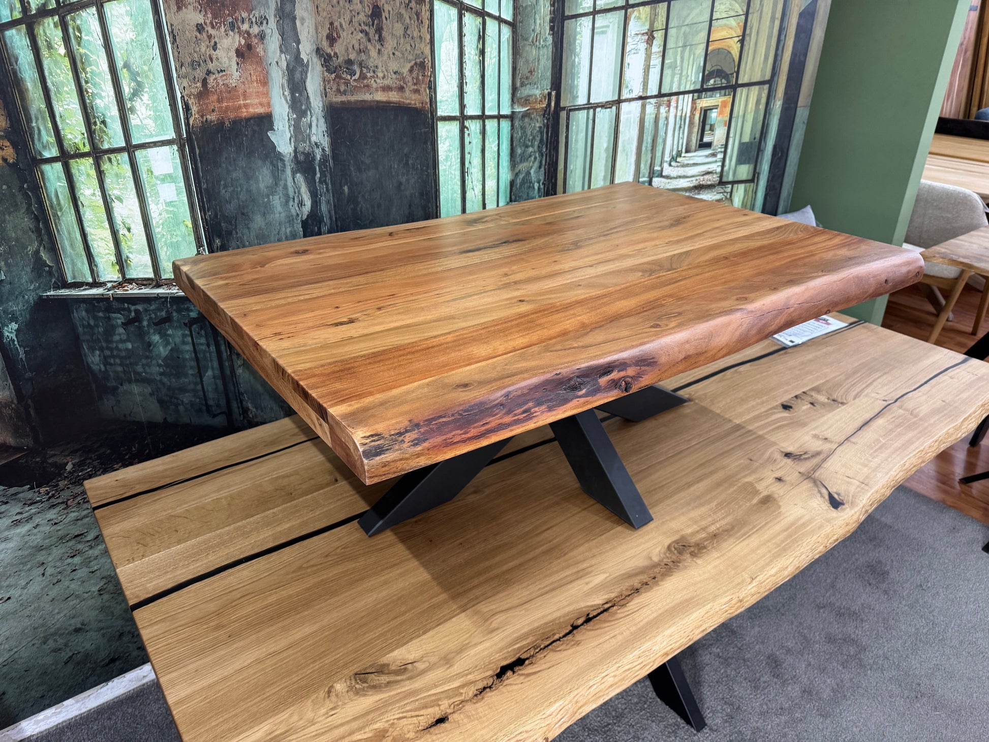 Couchtisch Tisch +Akazie +Massivholz +echte Baumkante +vers. Größen – möbel -outlet-24